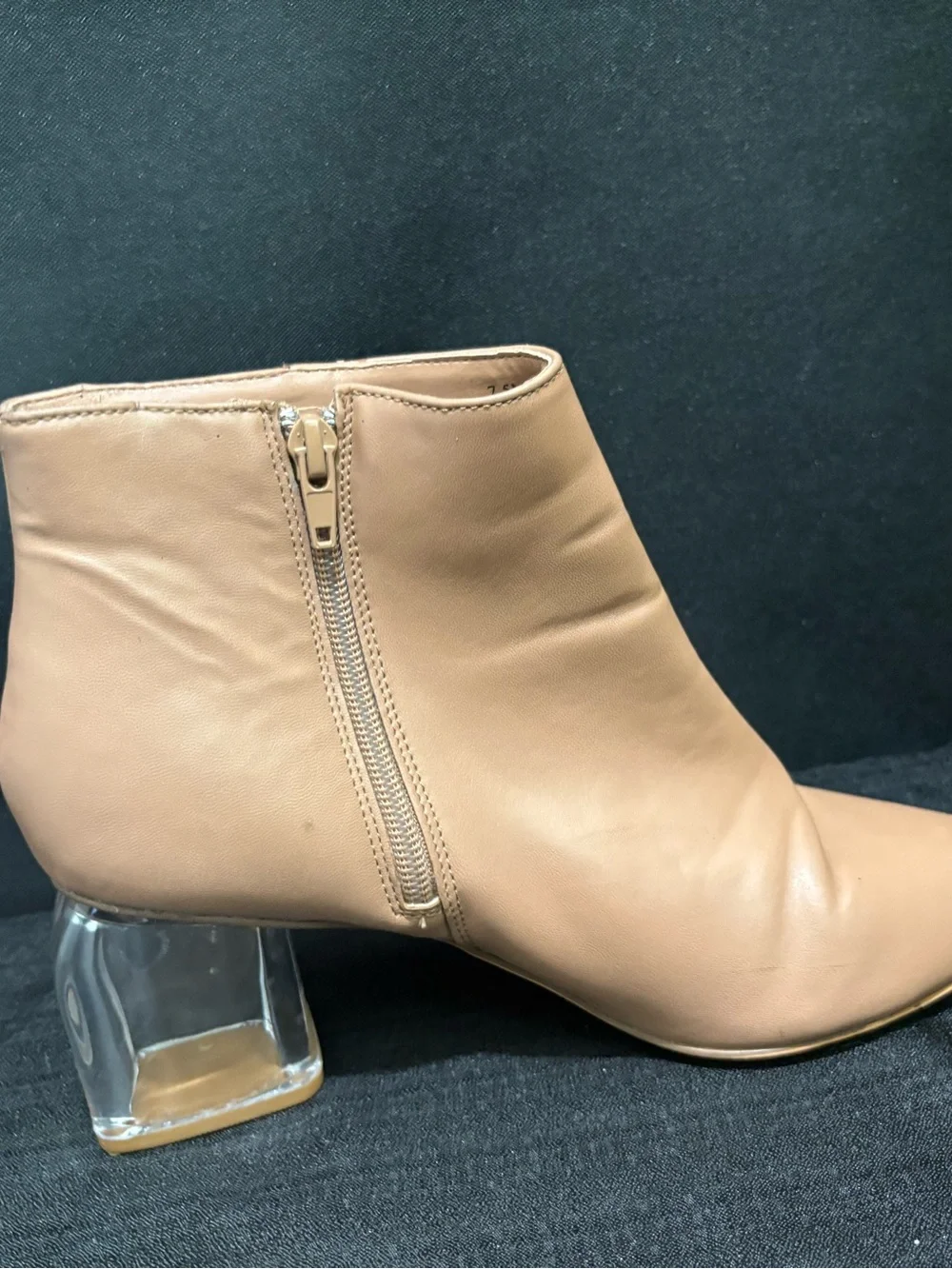 BCBGeneration Axton Ankle Booties w/ clear block heals women’s size 7.5M